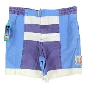 Generation One Vintage 90s Swim Trunks Boys L 14-16 Blue Cotton NWT